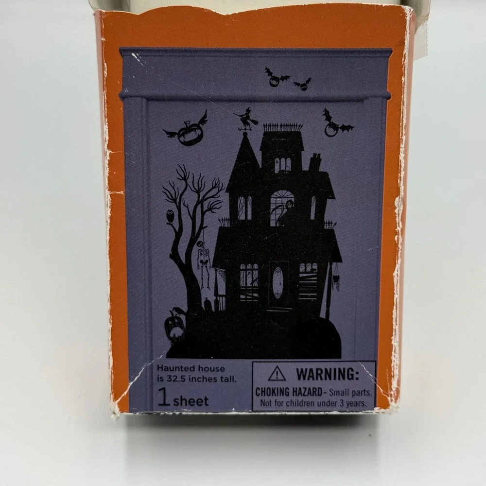 Hallmark Halloween Moveable Decorations Haunted House Wall Decal 25x39 Sheet
